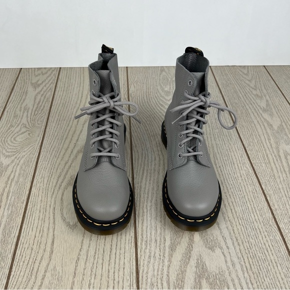 Dr. Marten's 1460 Pascal Virginia Leather Boots L6/EUR37 Zinc Grey $170 - Picture 3 of 10